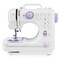 Portable Sewing Machine 12 Stitch Patterns Mini Electric Sewing Machine with Foot Pedal LED Light White Purple Beginner Home Use